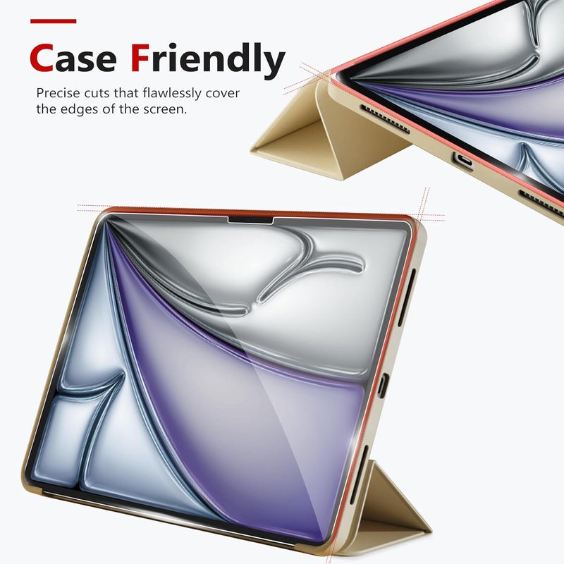 bersem Screen Protector Compatible with iPad Air 13 Inch M3 2025 / M2 2024, Tempered Glass, Ultra Clear, Anti-Scratch, Case Friendly, EZ Kit, 1 Pack - Image 5